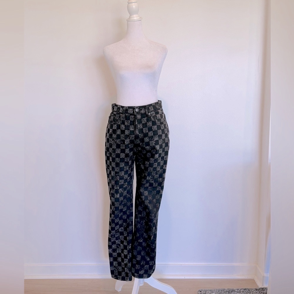 Marc Jacobs Checkered Black Jeans - Size 28